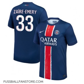 Paris Saint-Germain Warren Zaire-Emery #33 Replik Heimtrikot 2024-25 Kurzarm